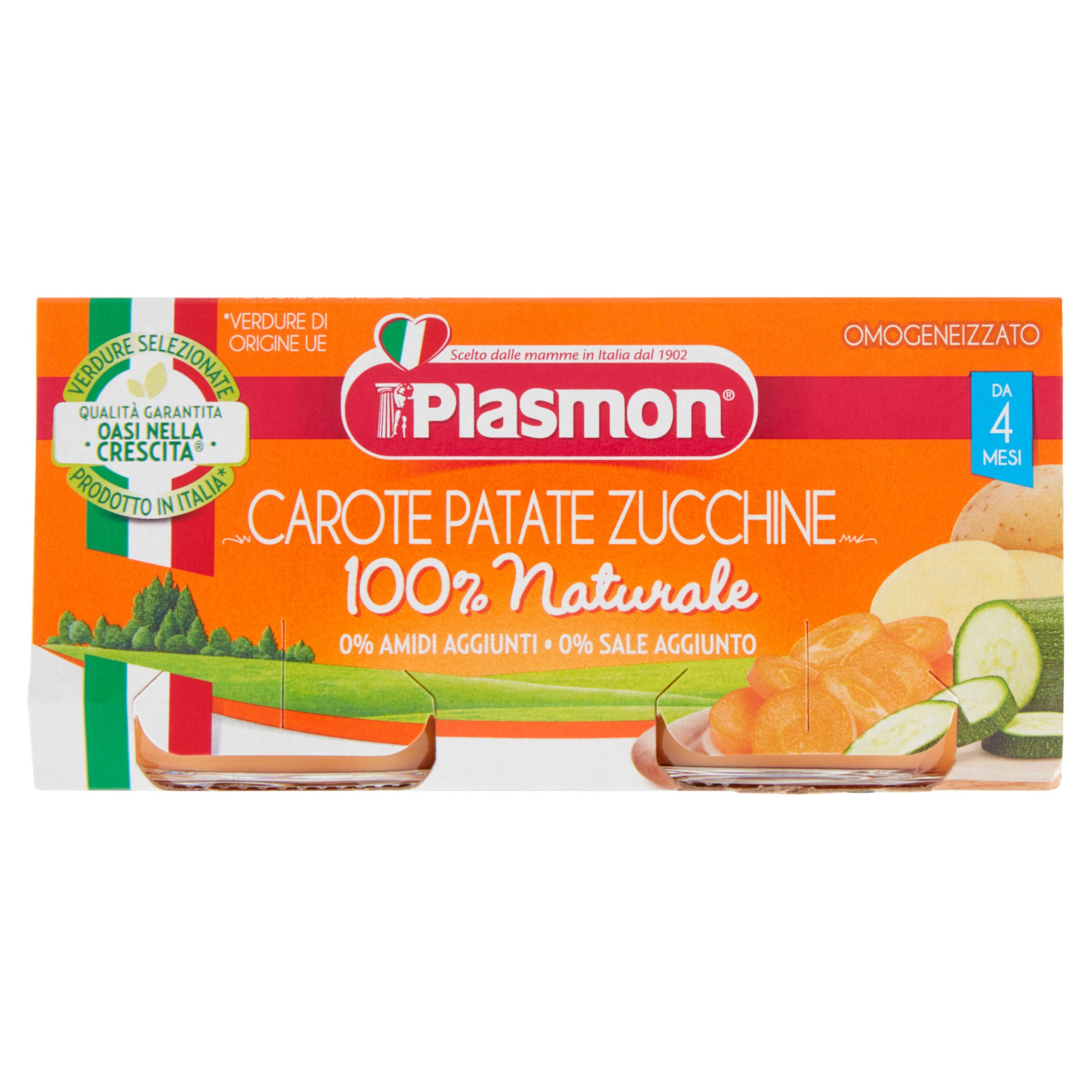 Plasmon Omogeneizzato Carota Patata Zucchine 4-6m+ 2x80g  - 3