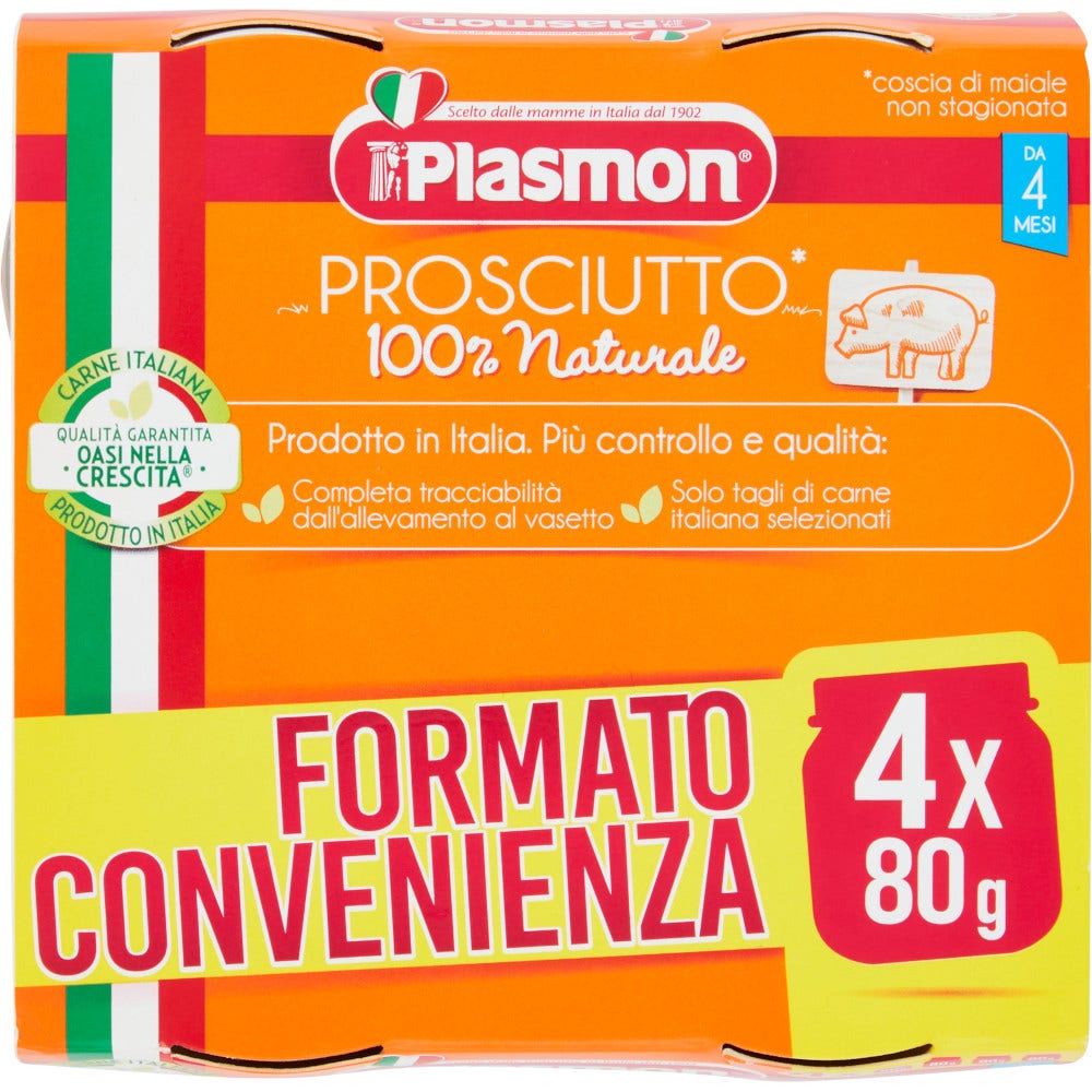 Plasmon Omogeneizzato Prosciutto Cotto 4x80g 4Mesi+  - 2