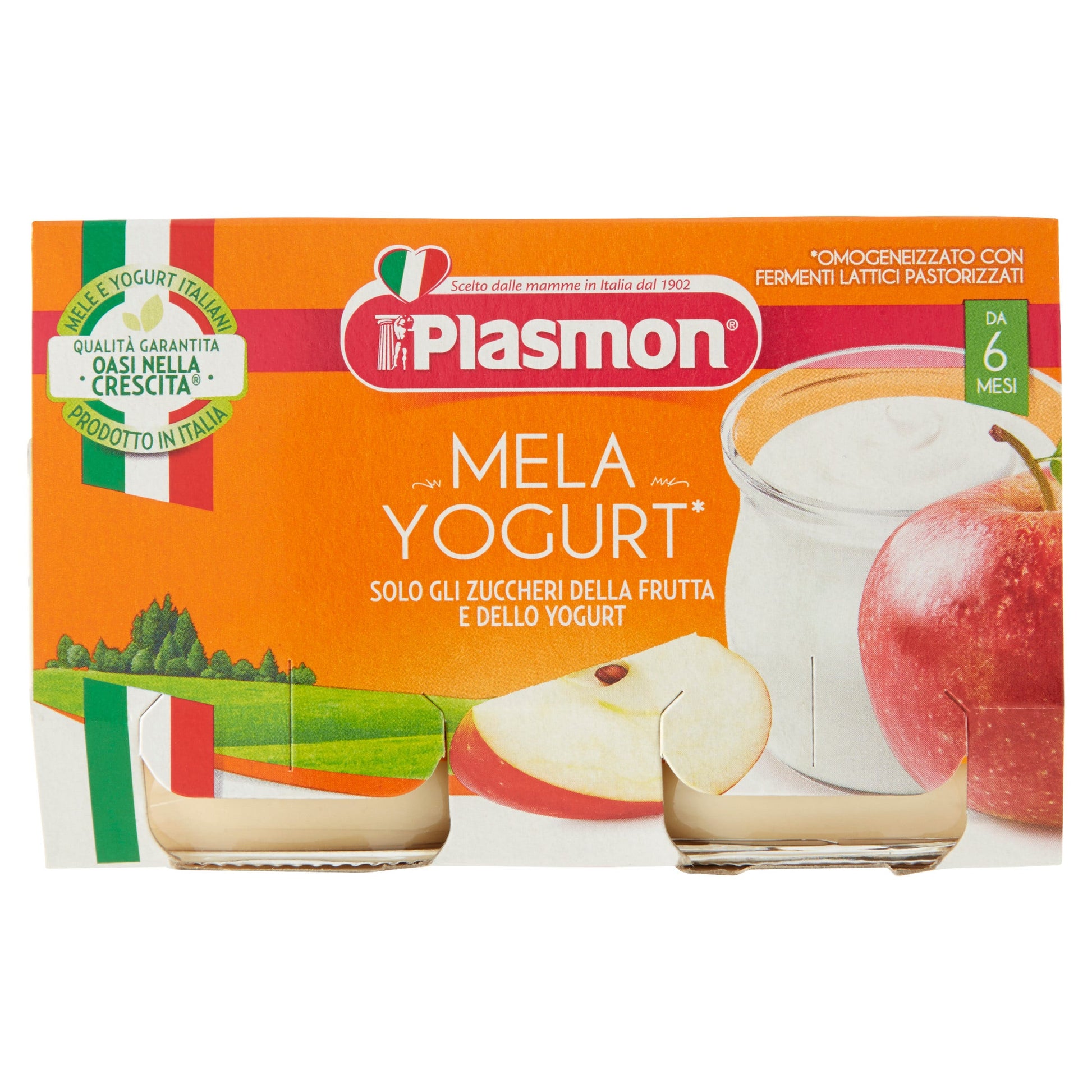 Plasmon Omogeneizzato Yogurt Mela 6M+ 2x120g  - 2