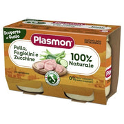 Plasmon Omogeneizzato Scoperte Di Gusto Pollo Fagiolini e Zucchine 6M+ 2x120g-1