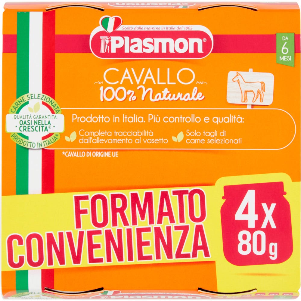 Plasmon Omogeneizzato Cavallo 4x80g 6Mesi+  - 2