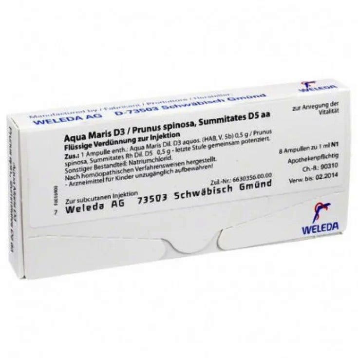 Weleda Aqua Maris D3 Prunus Spinosa 8 Fiale-1