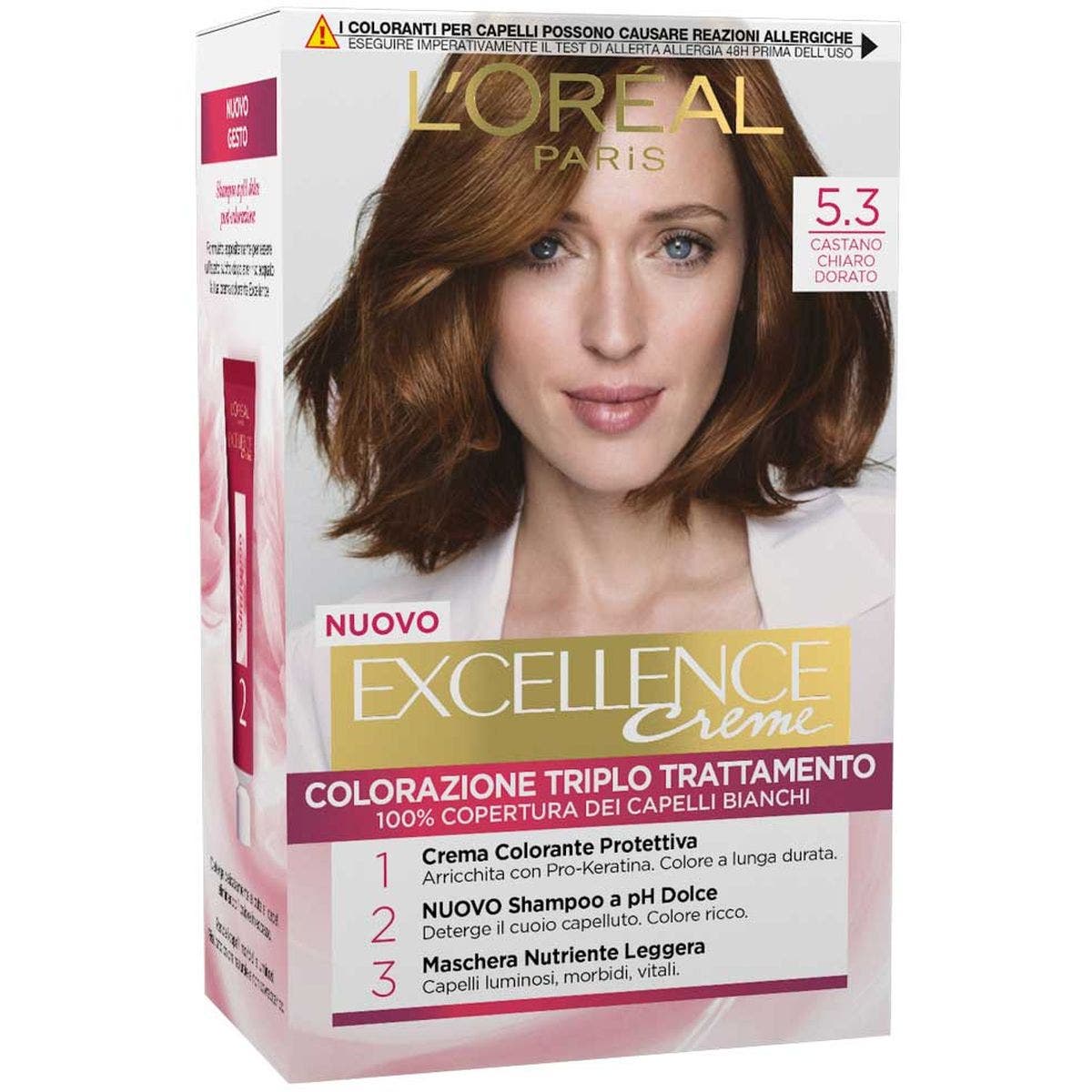 L'Oréal Paris Excellence Tinta Capelli 5.3 Castano Chiaro Dorato 1 Pezzo  - 1