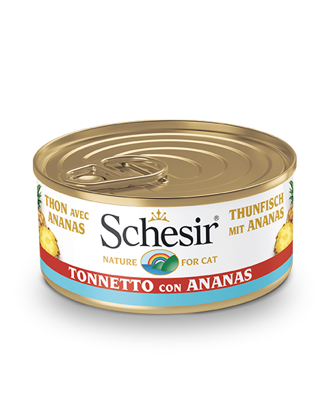 Schesir Tonnetto Con Ananas Lattina Cibo Umido Gatto Adulto 75g-2