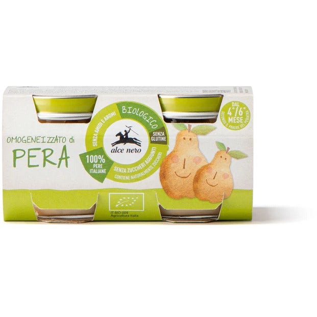 Omogeneizzato Pera Bio Baby Food Bio 4-6M+ 2x80g  - 2