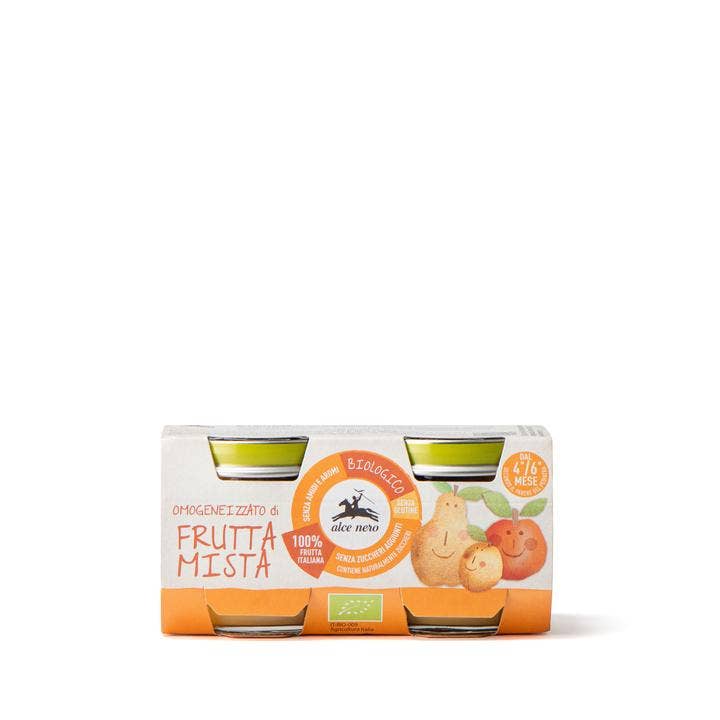 Alce Nero Omogeneizzato Frutta Mista Baby Food Bio 2x80g - 4