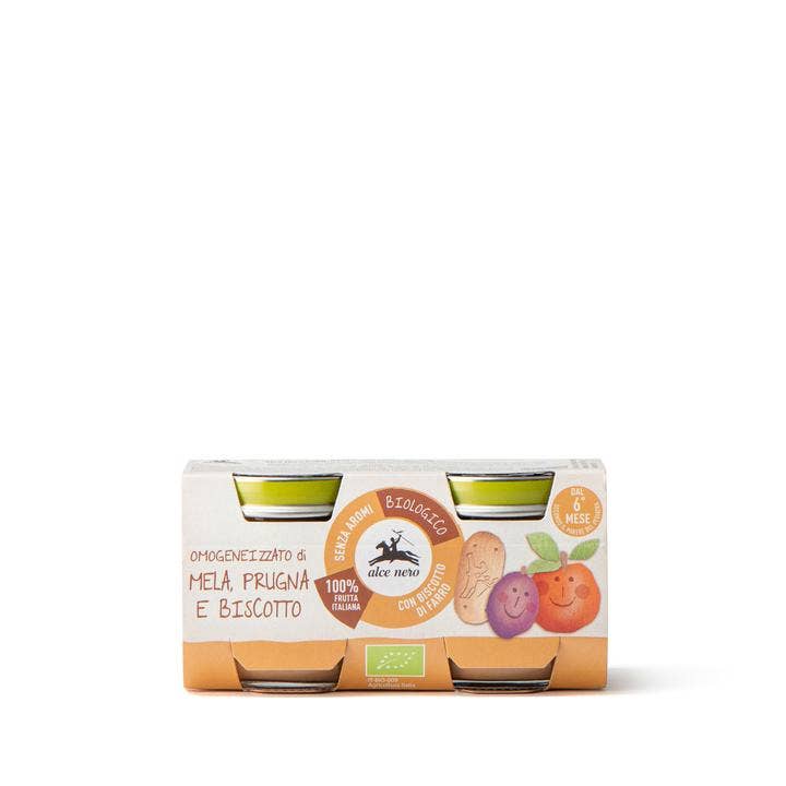 Omogeneizzato Mela Prugna E Biscotto Baby Food Bio 6M+ 2x80g  - 3