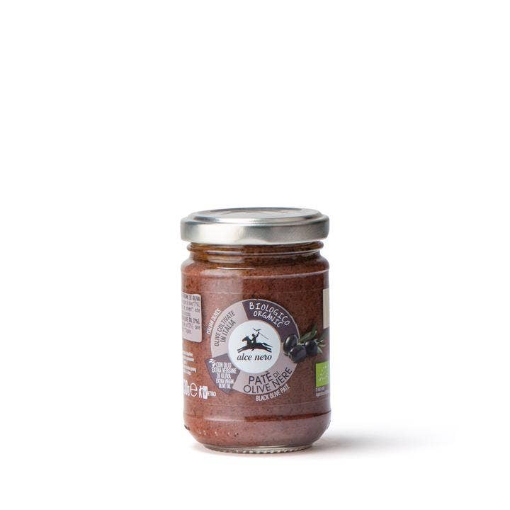 Alce Nero Pate' Olive Nere Bio 130g-2