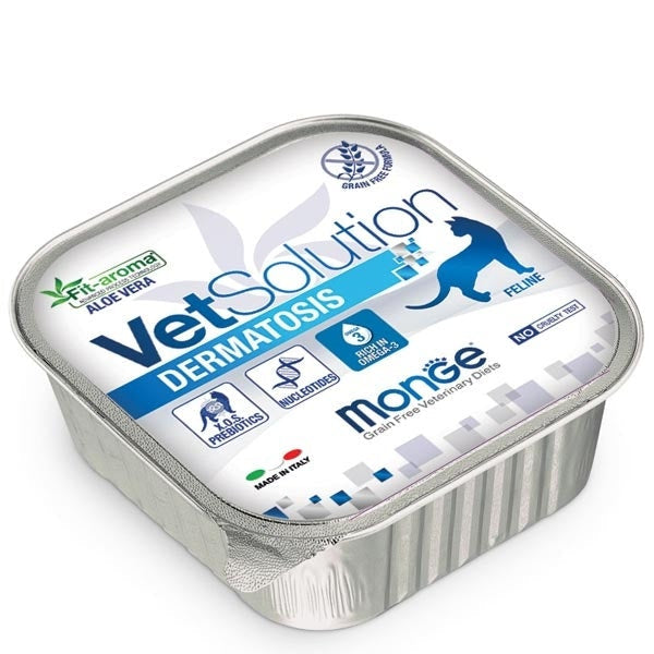 Monge Vetsolution Dermatosis Linea Medica Cibo Umido Gatti 100g-2