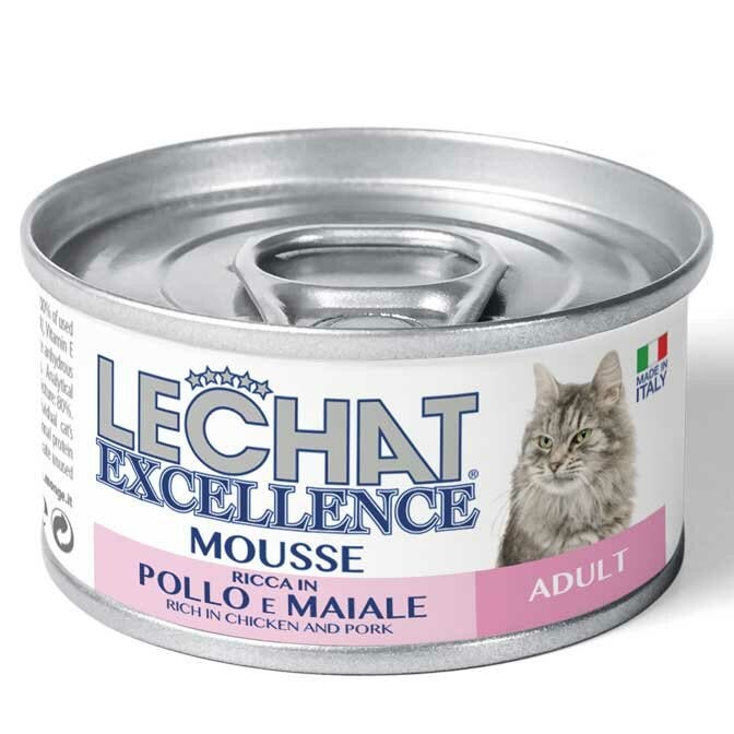 LeChat Excellence Mousse Ricca In Pollo E Maiale Gatti Adulti 85g-1