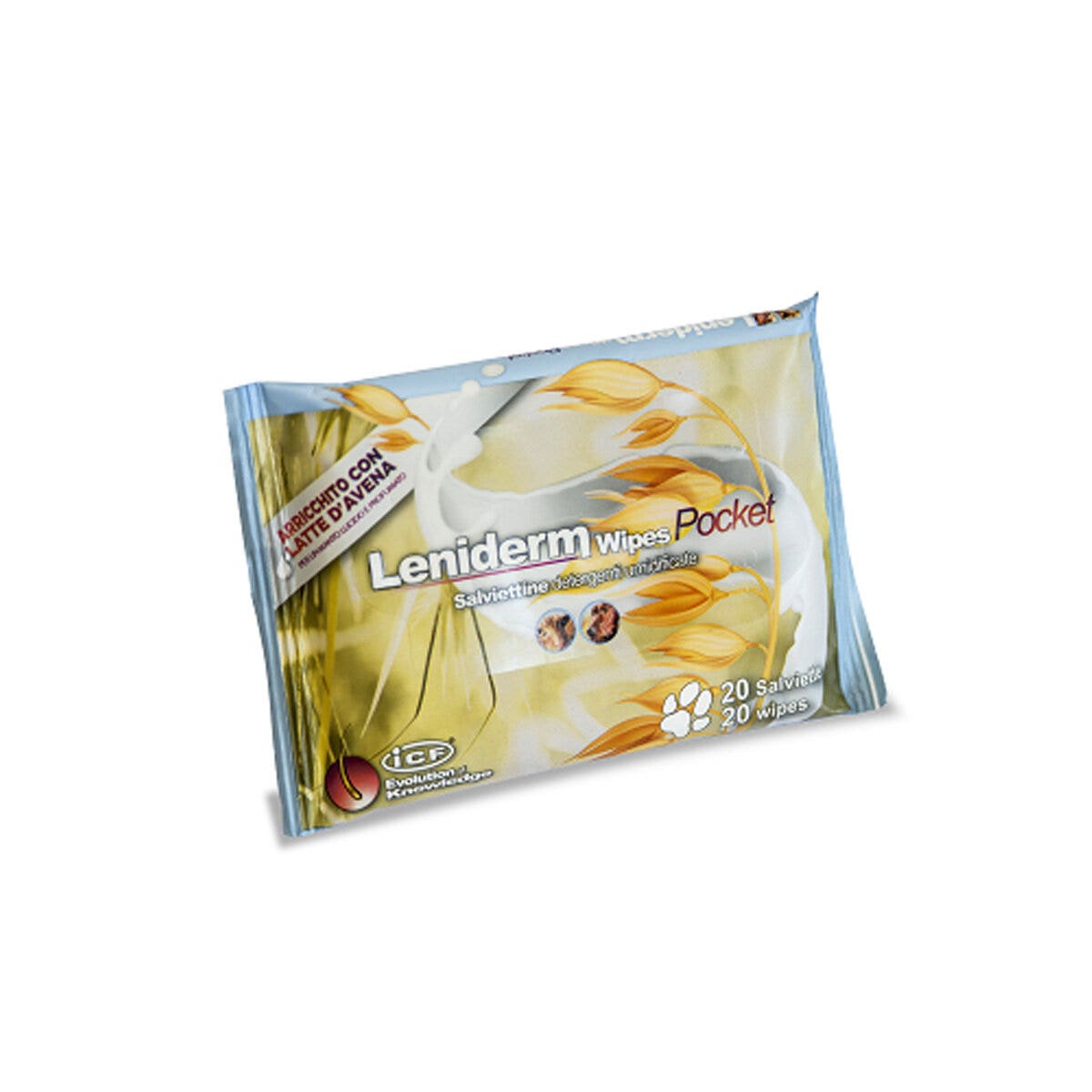 Leniderm Wipes Pocket Salviettine Detergenti Cani/Gatti 20 Pezzi-1