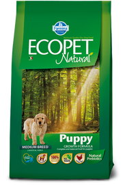 Ecopet Natural PuppyMedium Cibo Secco Per Cani 2,5kg-3