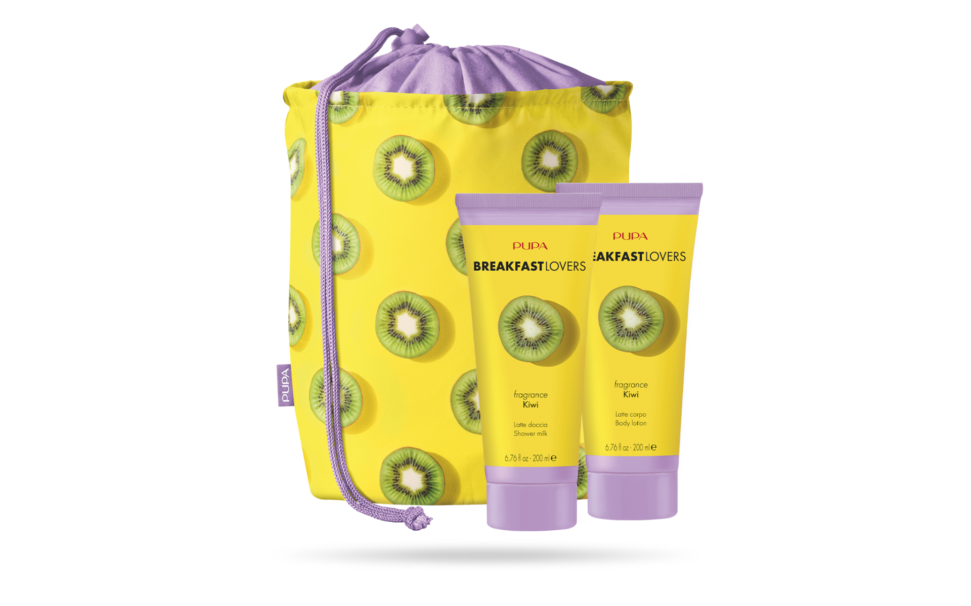 Pupa Breakfast Lovers Kit 1 Latte Doccia 200ml+Latte Corpo 200ml 005 Kiwi-2