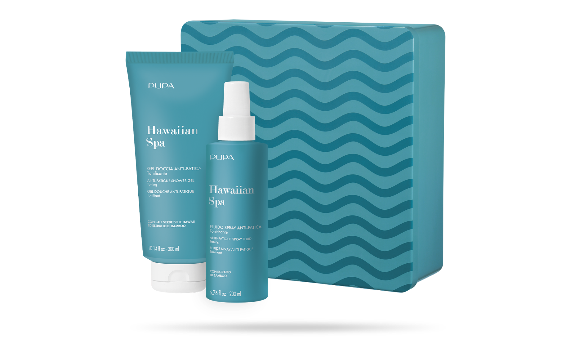 Pupa Kit 2 Hawaiian Spa Gel Doccia 300ml + Fluido Spray 200ml-2
