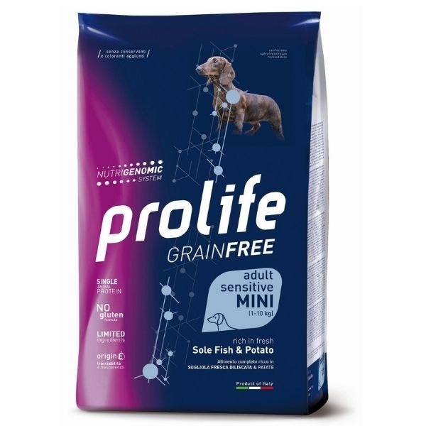 Prolife Grain Free Adult Sensitive Sole Fish & Potato Cibo Secco Per Cani Taglia Piccola Sacco 600g-2