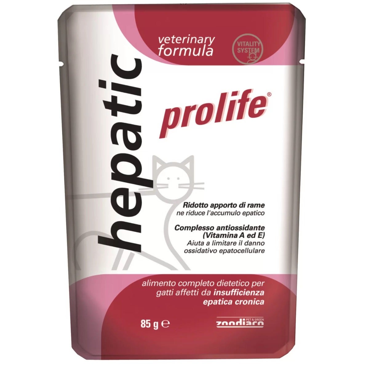Prolife Veterinary Formula Hepatic Cibo Umido Per Gatti Bustina 85g-2