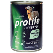 Prolife Lifestyle Merluzzo Fresco Con Riso Cibo Umido Per Cani Adulti Taglia Media/Grande Lattina 400g-2