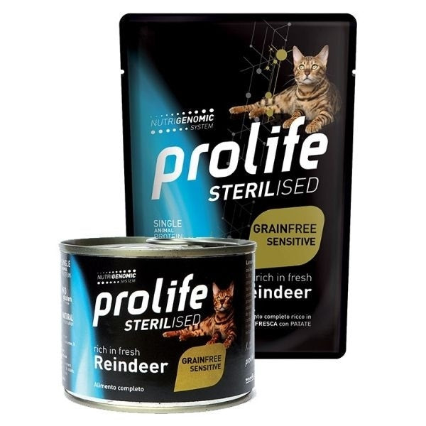 Prolife Sterilised Renna Fresca E Patate Cibo Umido Per Gatti Adulti Bustina 85g-2