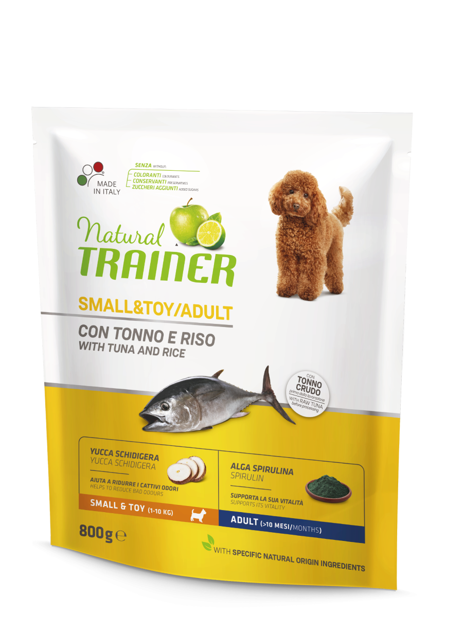 Natural Trainer Crocchette Tonno/Riso Per Cani Taglia Piccola Sacco 800g-3