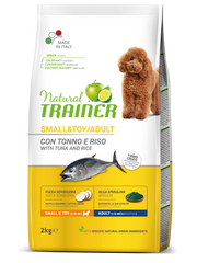 Natural Trainer Crocchette Tonno/Riso Per Cani Adulti Taglia Piccola Sacco 2kg-3