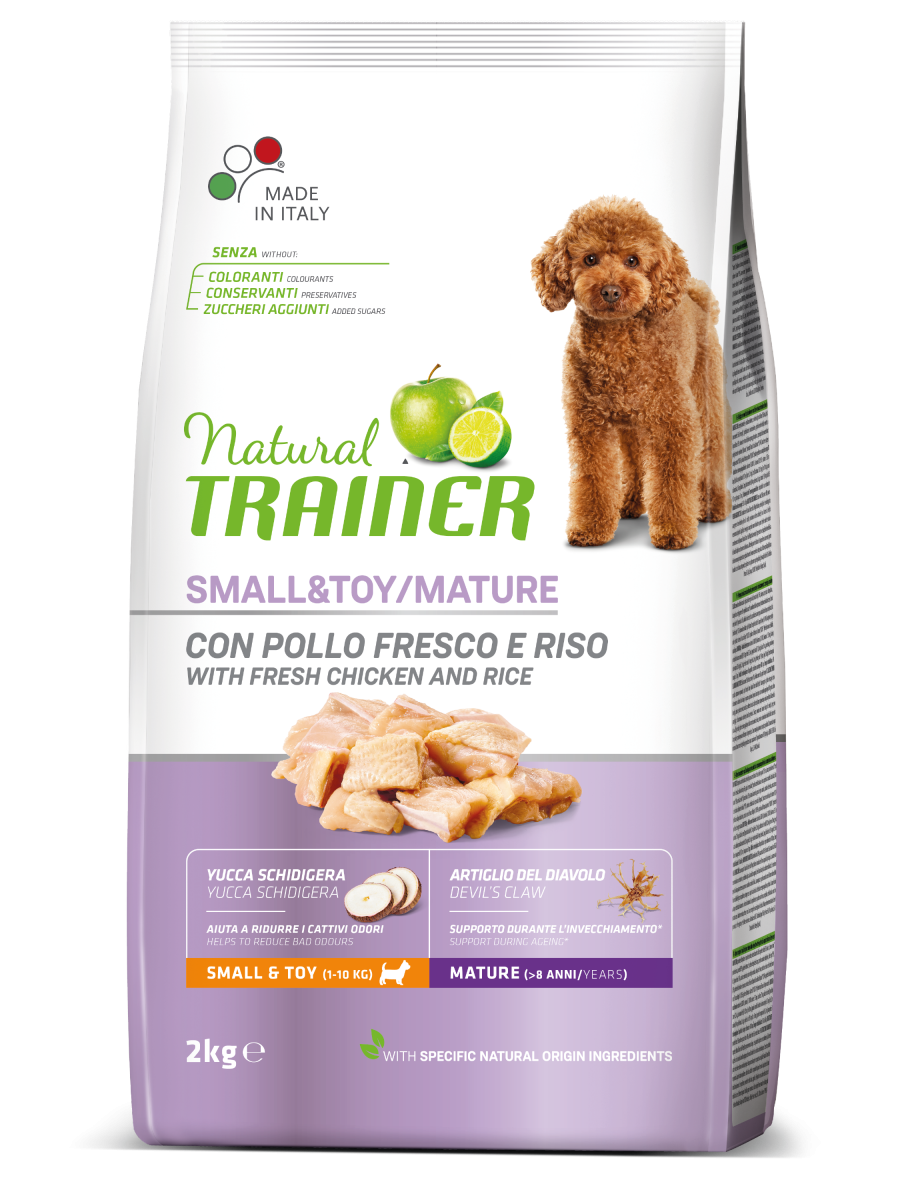 Natural Trainer Crocchette Pollo Fresco Per Cani Adulti Taglia Piccola Sacco 2kg-3