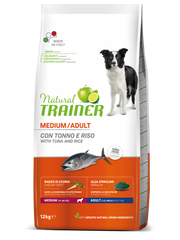 Natural Trainer Crocchette Tonno/Riso/Alga Spirulina Per Cani Taglia Media Sacco 12kg-3