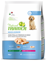 Natural Trainer Crocchette Pollo Fresco Per Cuccioli Taglia Grande <8 Mesi Sacco 3kg-3