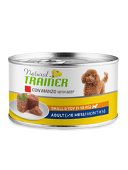 Natural Trainer Cibo Umido Manzo/Riso Per Cani Adulti Taglia Piccola Lattina 150g-3