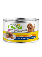 Natural Trainer Cibo Umido Prosciutto/Riso Per Cani Adulti Taglia Piccola Lattina 150g-3