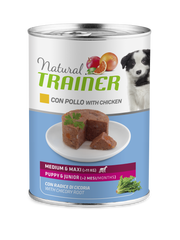 Natural Trainer Cibo Umido Pollo Per Cuccioli Taglia Media/Grande Fino A 2 Mesi Lattina 400g-3