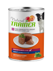 Natural Trainer Cibo Umido Prosciutto Crudo/Riso Per Cani Adulti Taglia Media/Grande Lattina 400g-3
