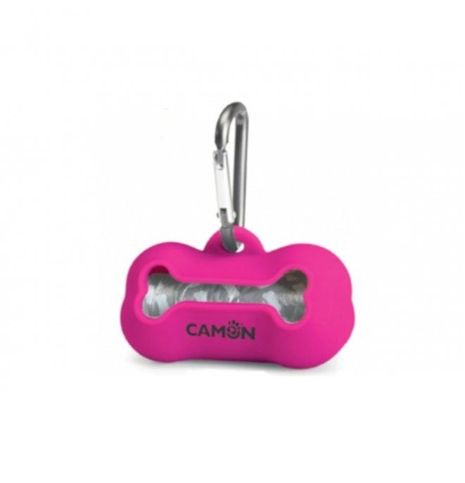 Camon Porta Sacchetti Silicone Fucsia Per Cani-3