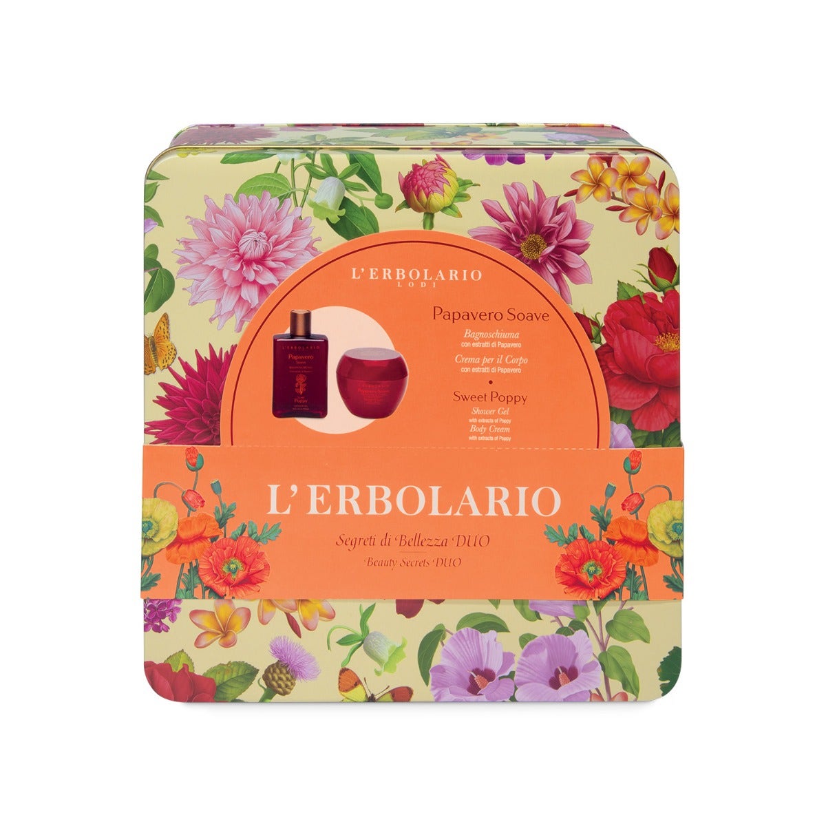 L'Erbolario Segreti Di Bellezza Duo Papavero Soave Bagnoschiuma 250ml + Crema Corpo 200ml-4