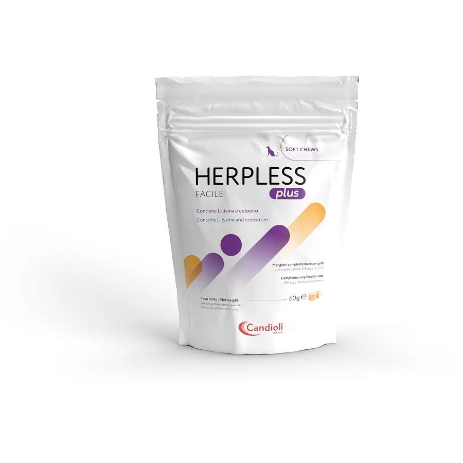 Candioli Herpless Plus Facile Mangime Complementare Per Difese Immunitarie Gatti 30 Soft Chews-1
