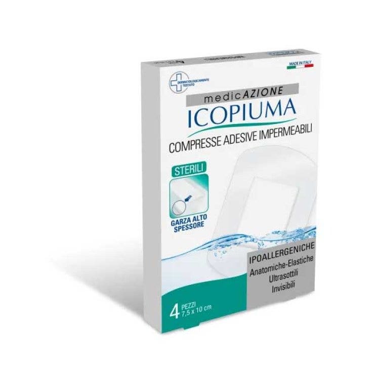 Icopiuma Medicazione Postoperatoria Garza Compressa 10x7,5cm 4 Pezzi-1