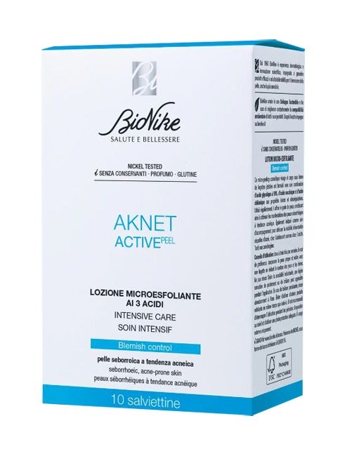 Bionike Aknet ActivePeel 10 Salviettine Monouso-3