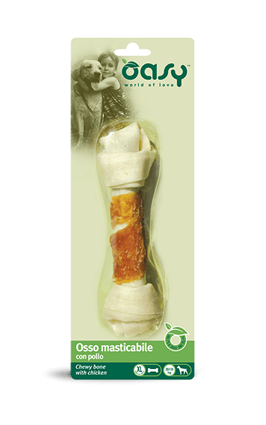 Oasy Snack per Cani Osso Masticabile con Pollo Taglia XL 98g-2