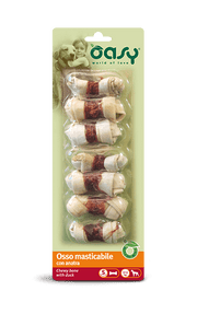 Oasy Snack per Cani Osso Masticabile con Anatra Taglia S 85g-2