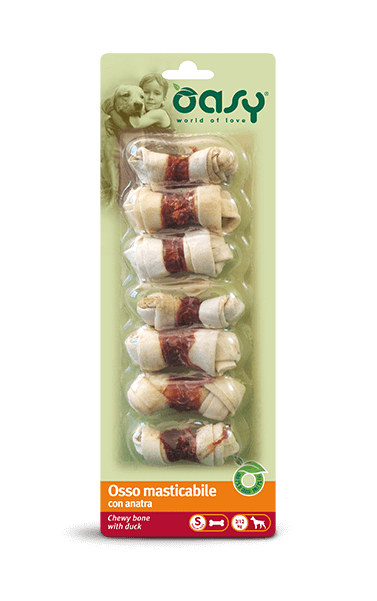 Oasy Snack per Cani Osso Masticabile con Anatra Taglia S 85g-2