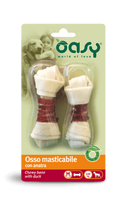 Oasy Snack per Cani Osso Masticabile con Anatra Taglia M 54g-2