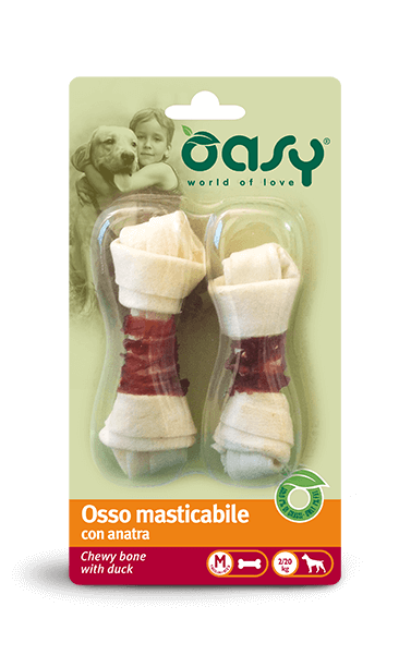 Oasy Snack per Cani Osso Masticabile con Anatra Taglia M 54g-2