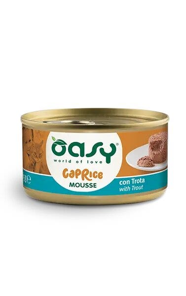 Oasy Caprice Mousse Con Trota Per Gatti Adulti 85g-1