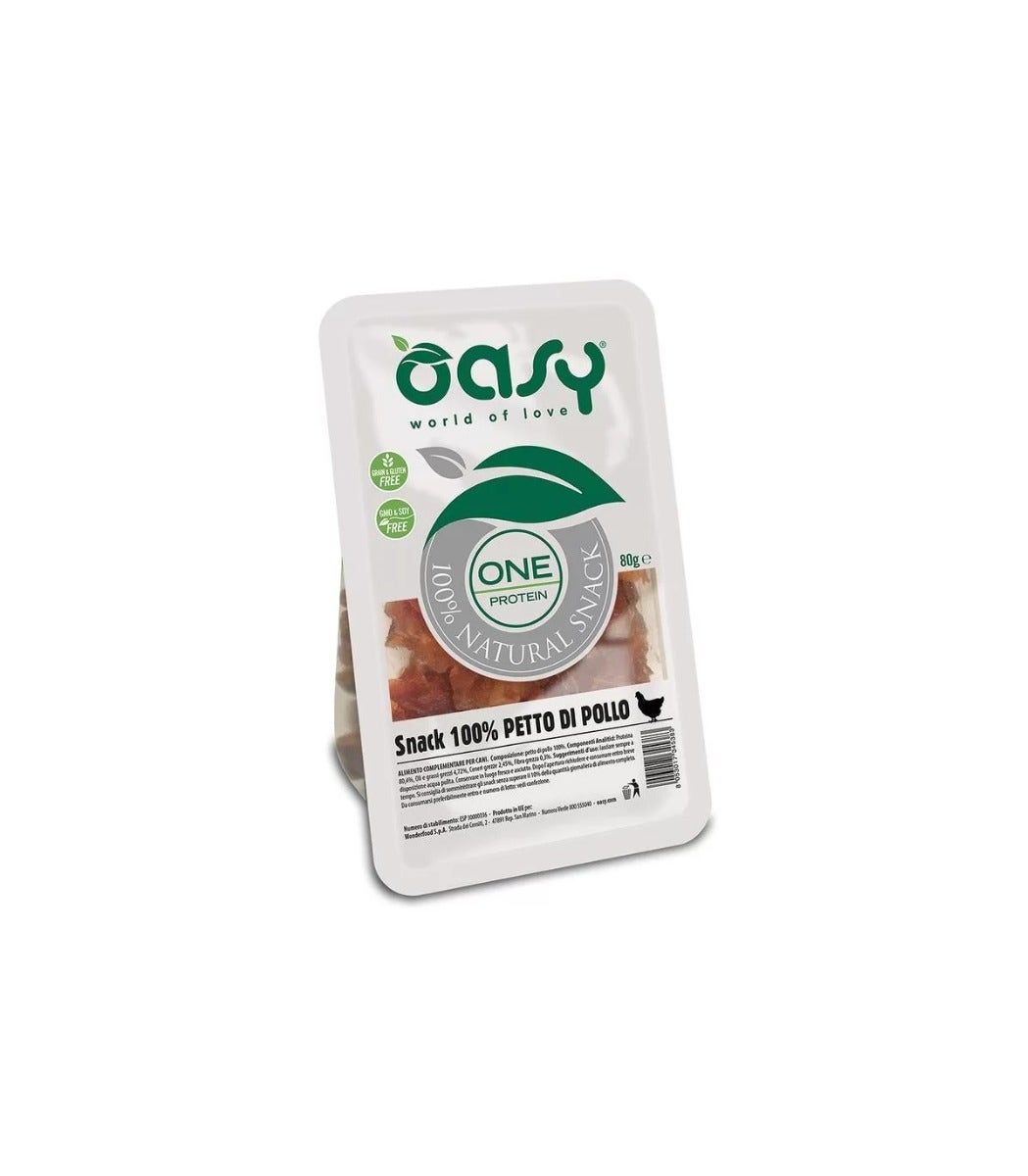 Oasy Snack per Cani Oneprotein Pollo 80g-2