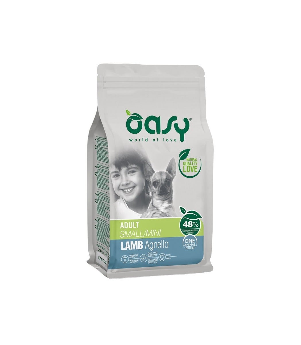 Oasy Adult One Protein Crocchette Agnello Per Cani Taglia Piccola Sacco 2,5 Kg-2