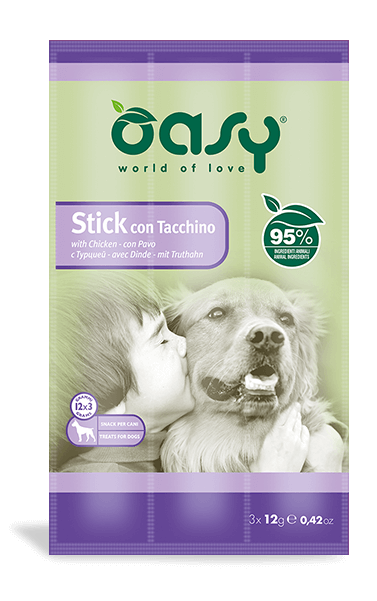 Oasy Snack per Cani Stick con Tacchino 3x12g-2
