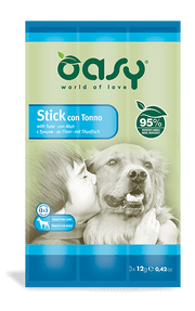 Oasy Snack per Cani Stick con Tonno 3x12g-2