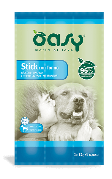 Oasy Snack per Cani Stick con Tonno 3x12g-2
