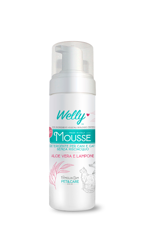 Welly Mousse Aloe Vera & Lampone Per Cane E Gatto 150ml-2