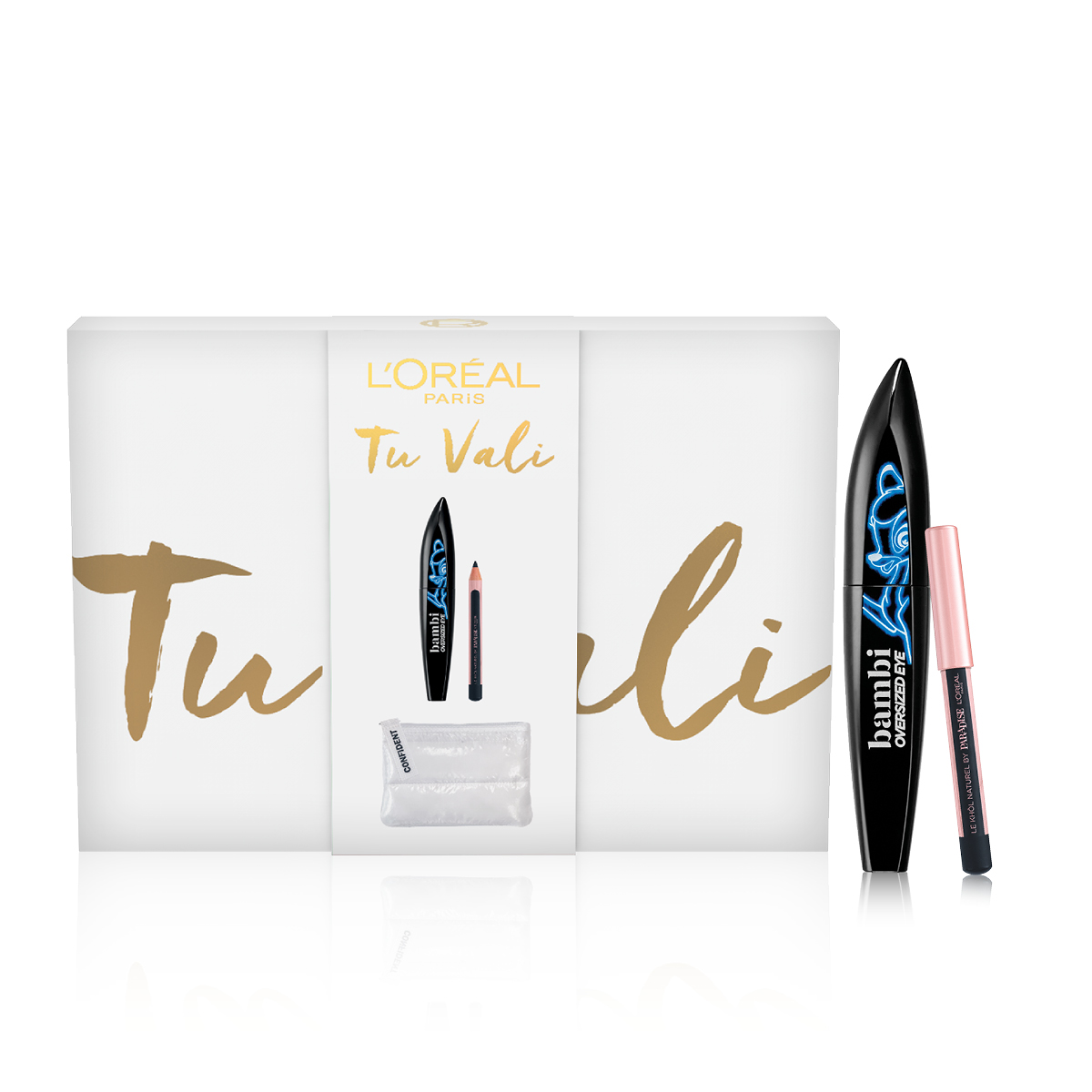 L'Oréal Paris Self Confidence Box Pochette Bianca Mascara Bambi Extra-nero+Mini Crayon-2