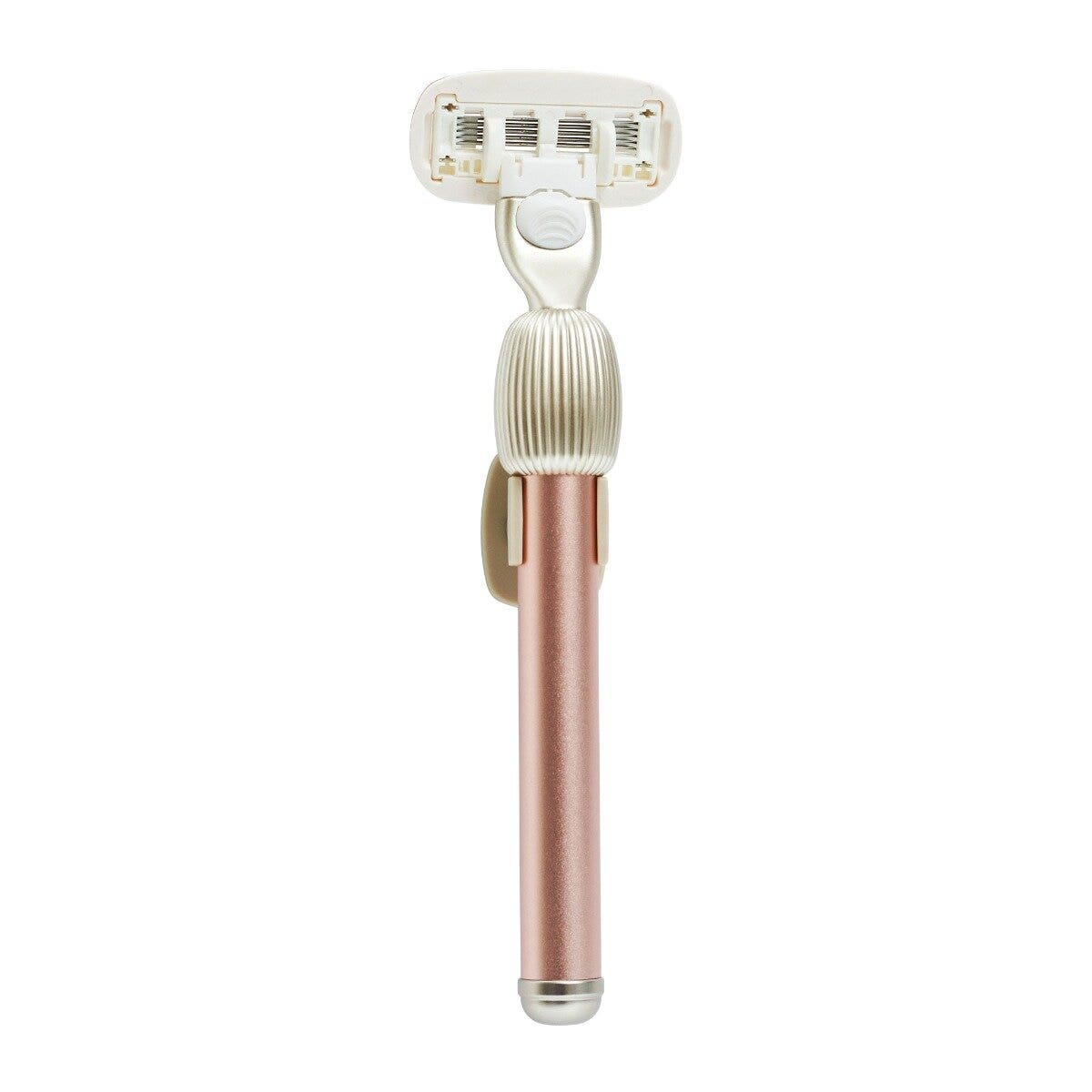Fler The Razor Starter Set Rasoio + Supporto + 2 Testine Colore Blush-1